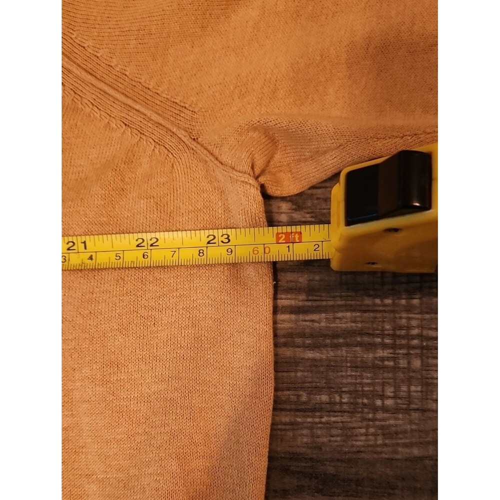 J. Jill V-Neck Silk & Cotton Sweater in Mustard Size Large - Picture 12 of 13